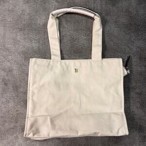 Victorias Secret White Floral Monochrome Tote Bag